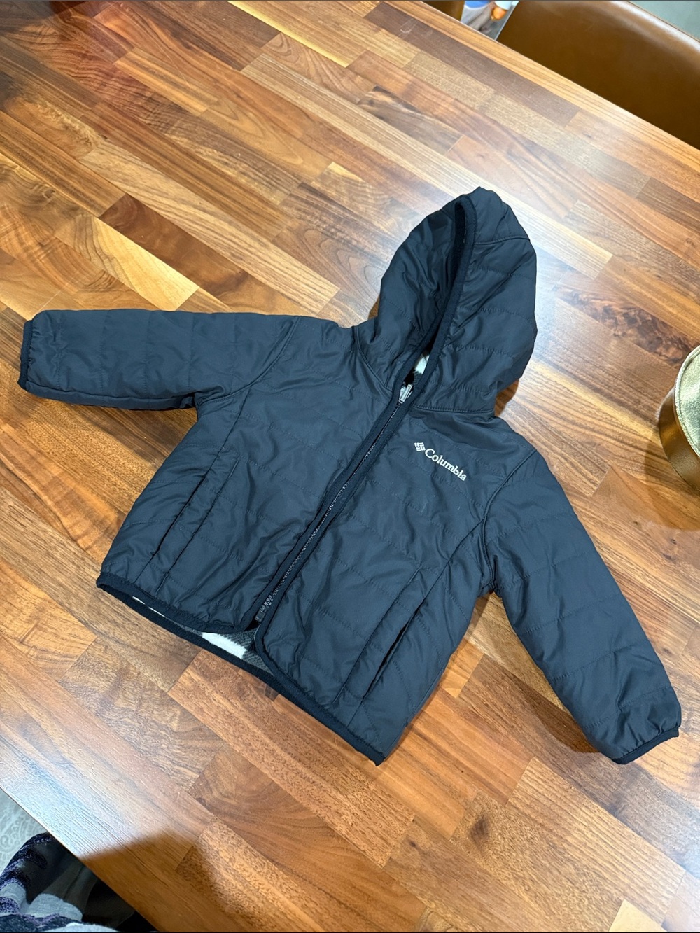Columbia Kids Black Hooded Puffer Coat